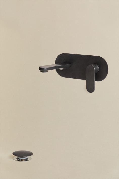 Set rubinetto lavabo da incasso Alameda in ottone e valvola di scarico lavabo tipo Click-Clack Orveta