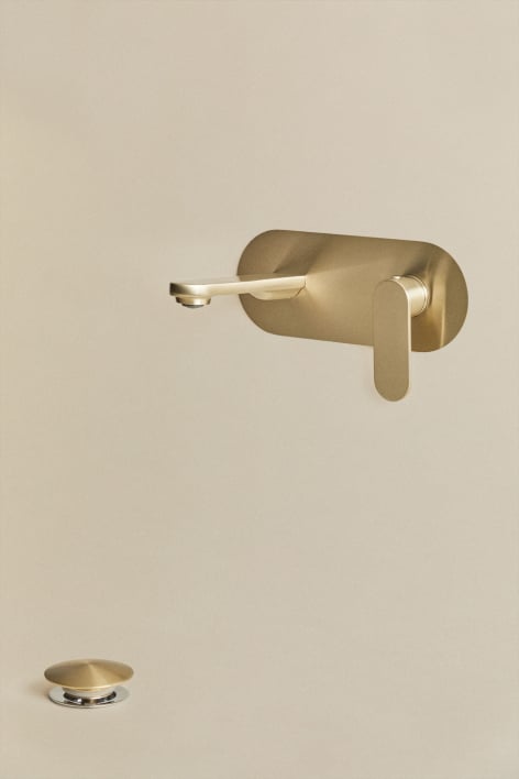 Set rubinetto lavabo da incasso Alameda in ottone e valvola di scarico lavabo tipo Click-Clack Orveta