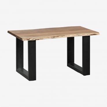 Tavolino Rettangolare In Legno Di Acacia (90x60 Cm) Sami Acacia Marrone - Sklum