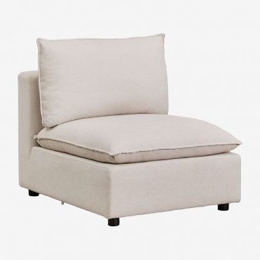 Modulo Centrale Per Divano Componibile Daniela Tessuto Beige Crema - Sklum