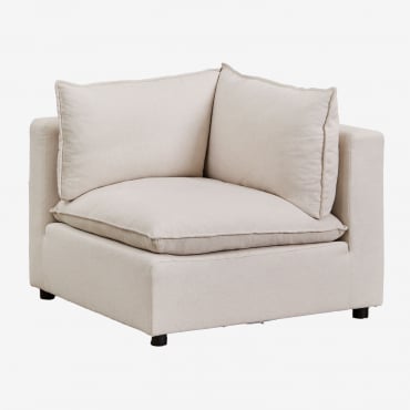Modulo Angolare Per Divano Componibile Daniela Tessuto Beige Crema - Sklum