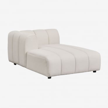 Modulo Chaise Longue Sinistro Per Divano Componibile Eliot Bouclé Beige Crema - Sklum