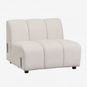 Modulo Centrale Per Divano Componibile Eliot Bouclé Beige Crema - Sklum