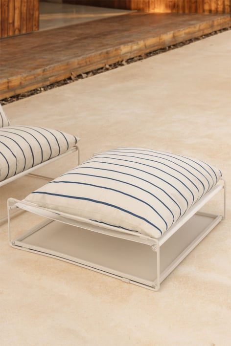 Pouf da giardino convertibile in tavolino ausiliario Amaro