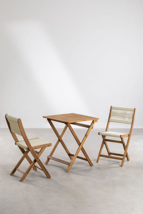 Set da giardino pieghevole Delawer Classic con tavolo e 2 sedie