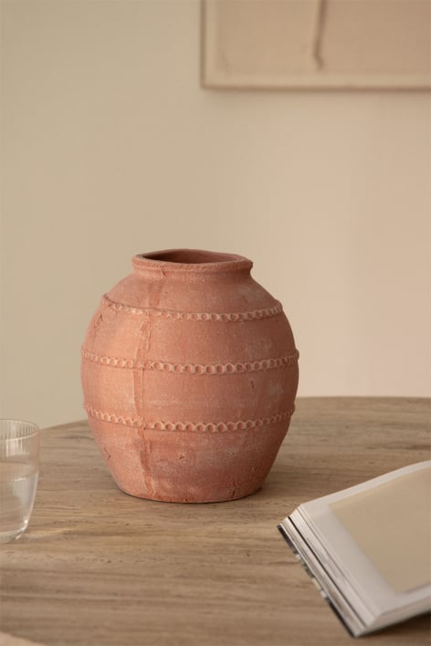 Vaso decorativo in terracotta Agnon