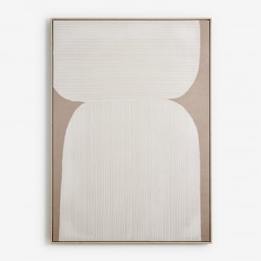 Quadro Decorativo 100x140 Cm Dipinto A Mano Su Tela Arvilo Colori Naturali - Sklum