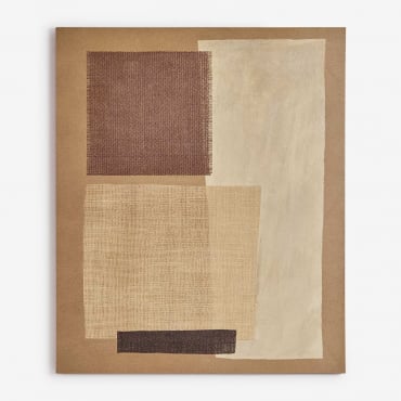 Canvas Decorativo 100x120 Cm Dipinto A Mano Wimara Colori Naturali - Sklum