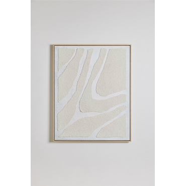 Quadro Decorativo 80x100 Cm Con Texture Tessile Gavina Marrone Sabbia Chiaro - Sklum