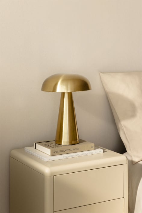 Lampada da tavolo in ferro Galina ↑35 cm - Dorato