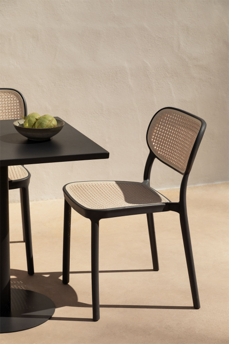 Sedia da giardino impilabile in polipropilene Omara