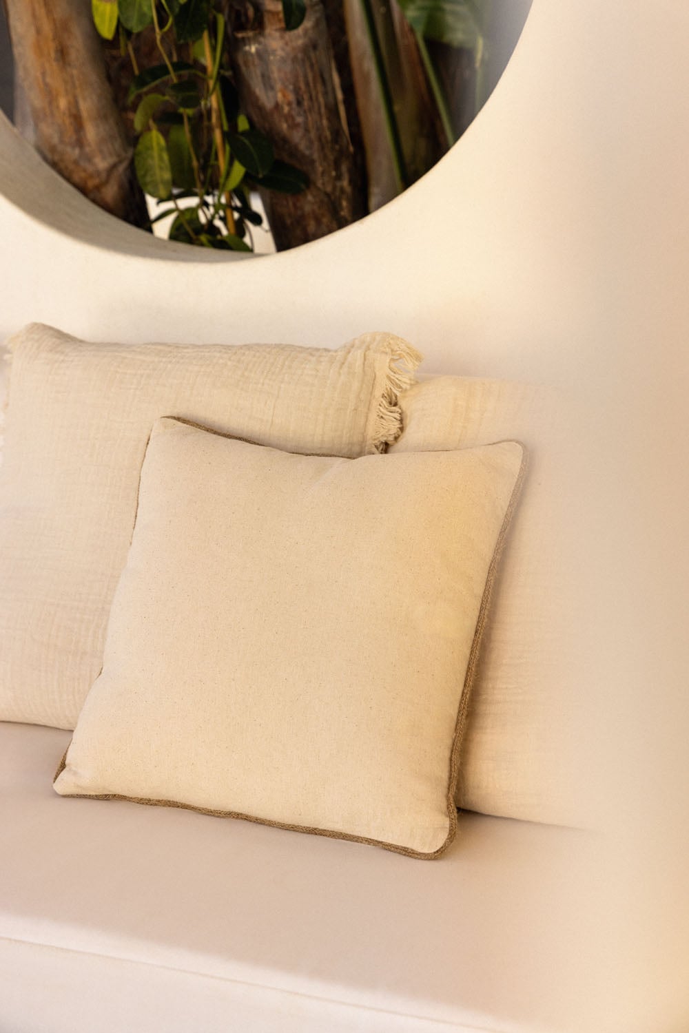 Set 2 Cuscini Decorativi Relaxdays Con Motivo A Piume, Morbidi E Soffici, 40x40 Cm, Grigio, Poliestere