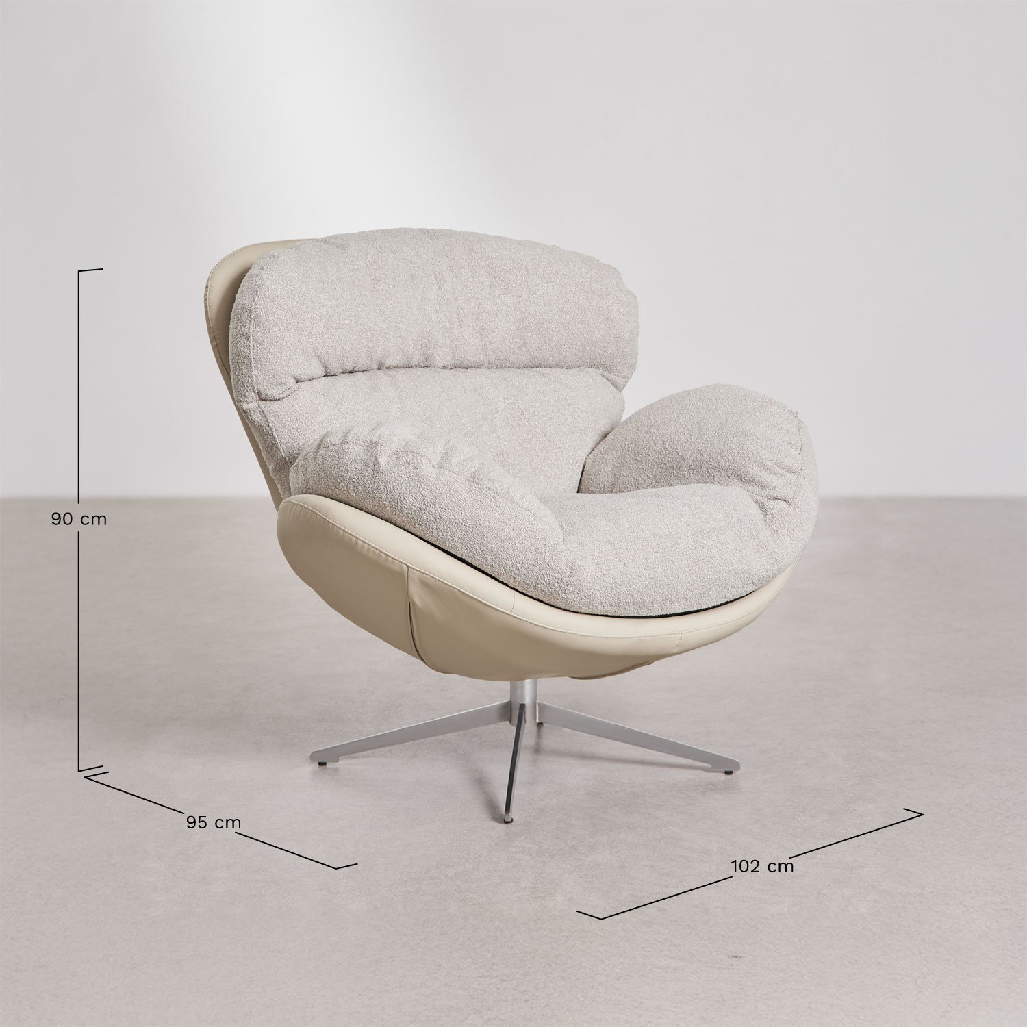 Poltrona Girevole Poggiapiedi In Vimini Era Swivel Di Normann