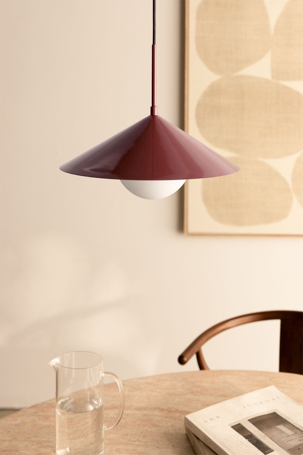 L+, lampadario cucina moderno, camera da letto, Lampadario soggiorno a sospensione, in metallo, forma mezza sfera (Bianco/Argento