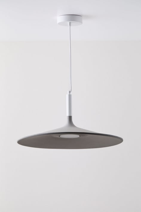 Lampada a sospensione da soffitto Ø50 cm LED Kaula - Bianco - Grigio Chiaro