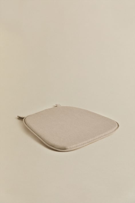 Cuscino 40x41 cm per sedia in tessuto Zole - Tessuto Marrone Sabbia