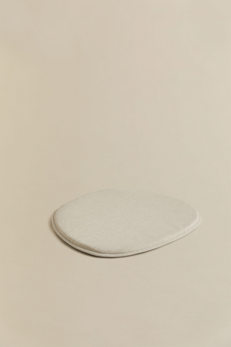 Cuscino 42x39 cm per sedia in tessuto Zariel - Tessuto Beige Crema