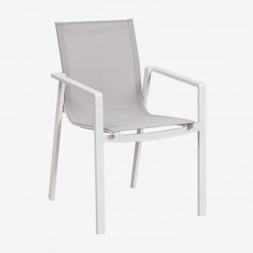 Sedia Da Giardino Impilabile In Alluminio Eika Gardenia Bianco - Sklum