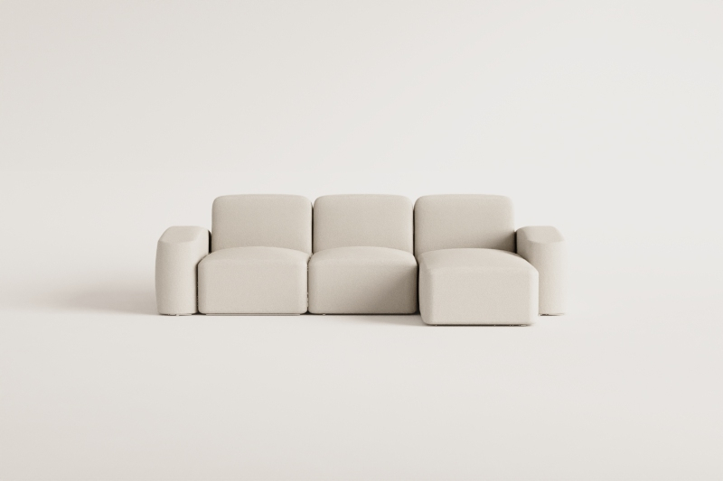 Divano componibile Bastian chaise longue destro a 3 pezzi