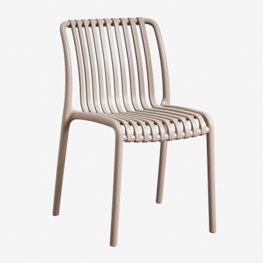 Confezione Da 4 Sedie Da Giardino Impilabili In Polipropilene Wendell Moka Brown - Sklum