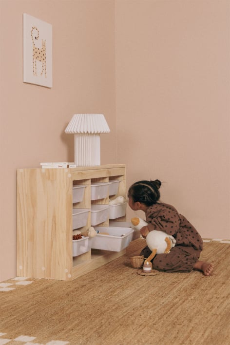 Modulo di stoccaggio in legno di pino Nopik Kids