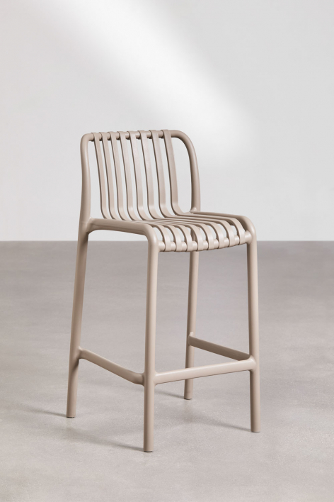 Sgabello alto da giardino 65 cm impilabile in polipropilene verde pesto Wendell