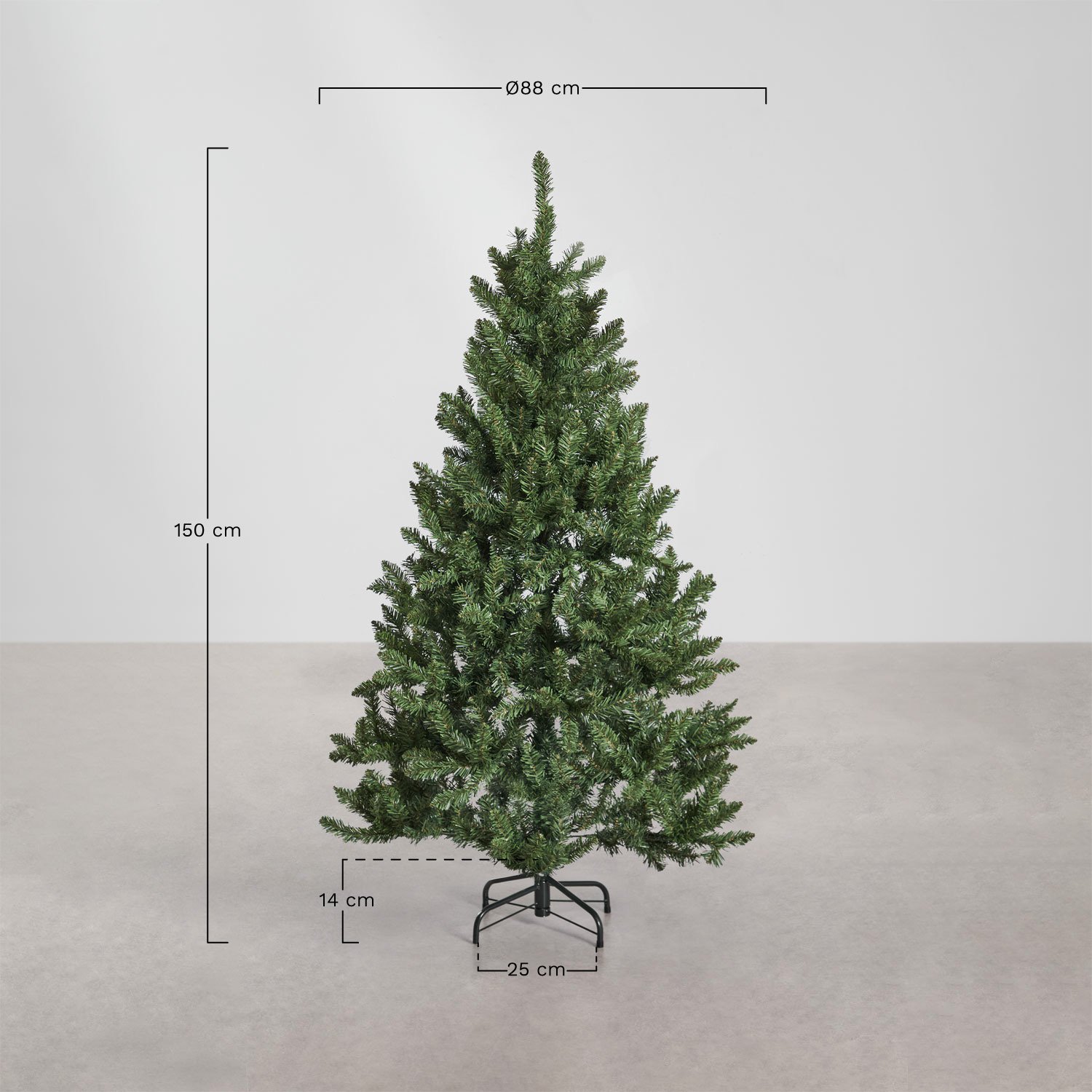 Albero di Natale 150 cm Igaluk, MISURE