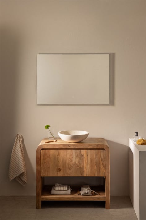 Set di mobili da bagno in legno Vacry - Acacia Marrone