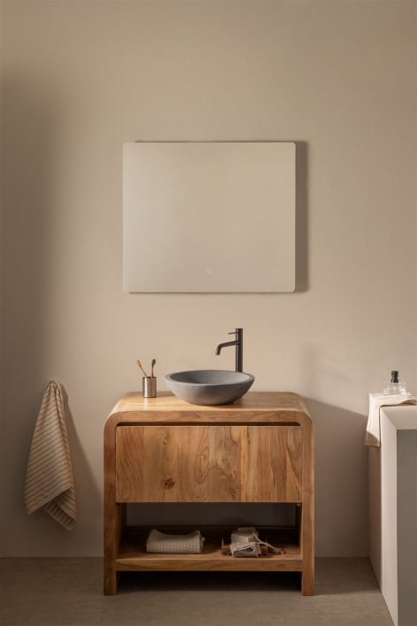 Set di mobili da bagno in legno Vacry - Acacia Marrone