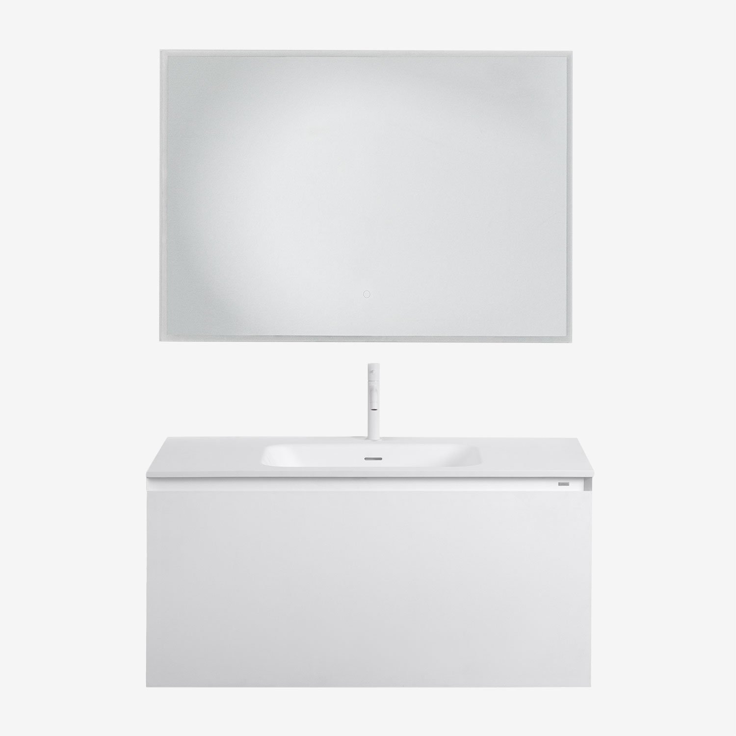 Set mobili da bagno in legno Macrae con lavabo integrato    , MISURE