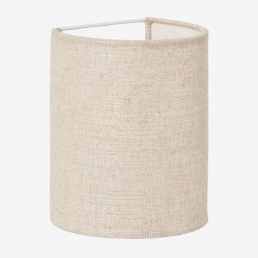 Lampada Da Parete In Lino Kiraz ↔︎ 15 X ↑20 Cm & Lino Beige Crema - Sklum