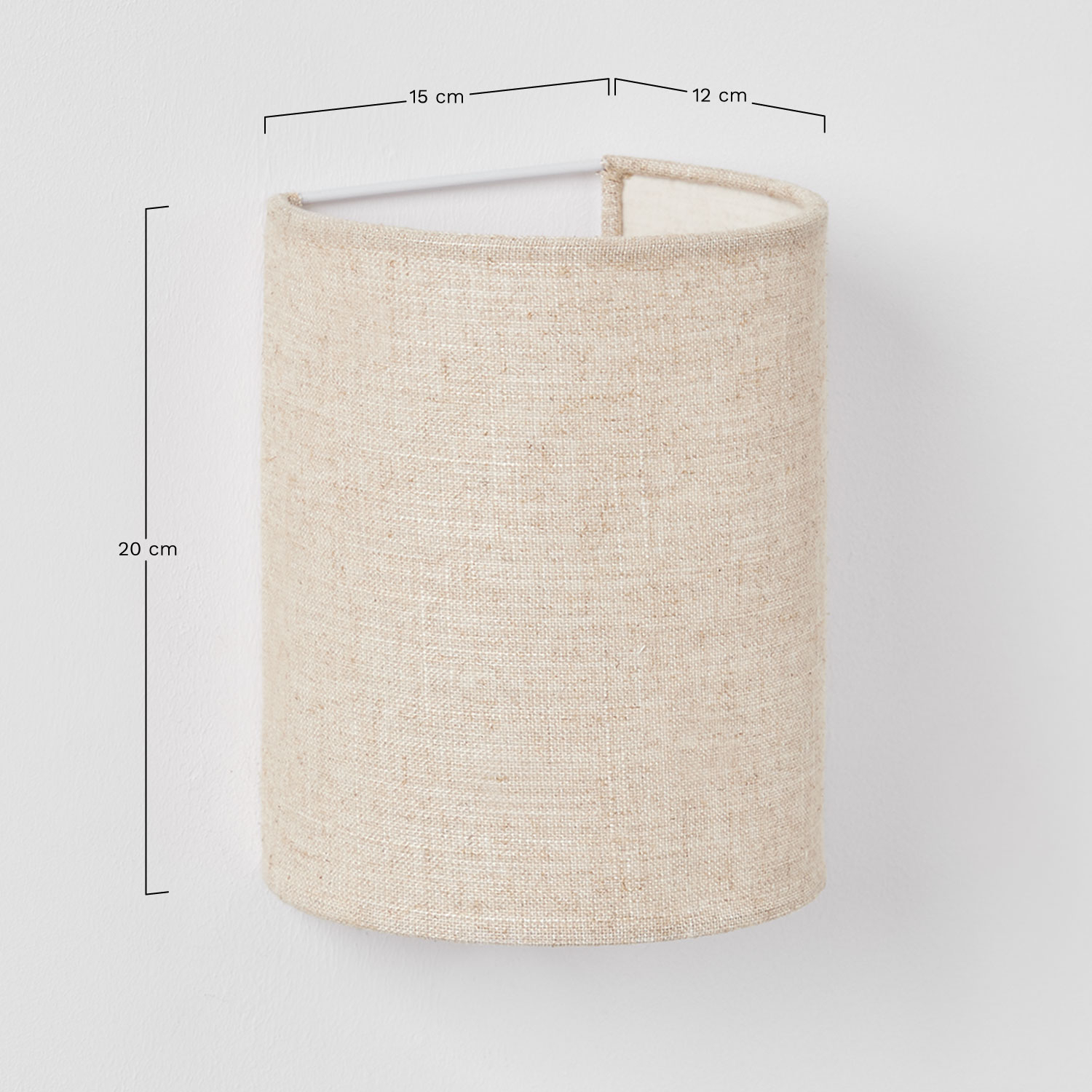 Lampada da parete in lino Kiraz, MISURE