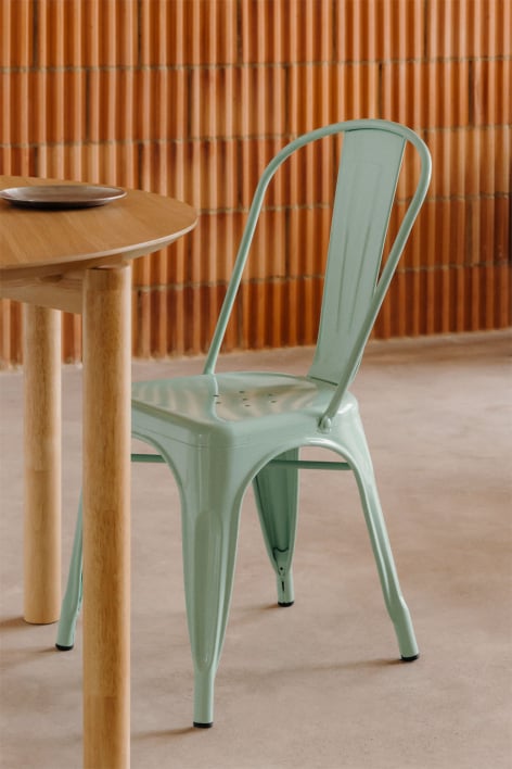 Sedia da pranzo impilabile Lix - Verde Menta