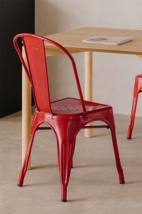 Sedia da pranzo impilabile Lix - Rosso