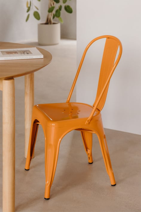 Sedia da pranzo impilabile Lix - Arancione Zafferano