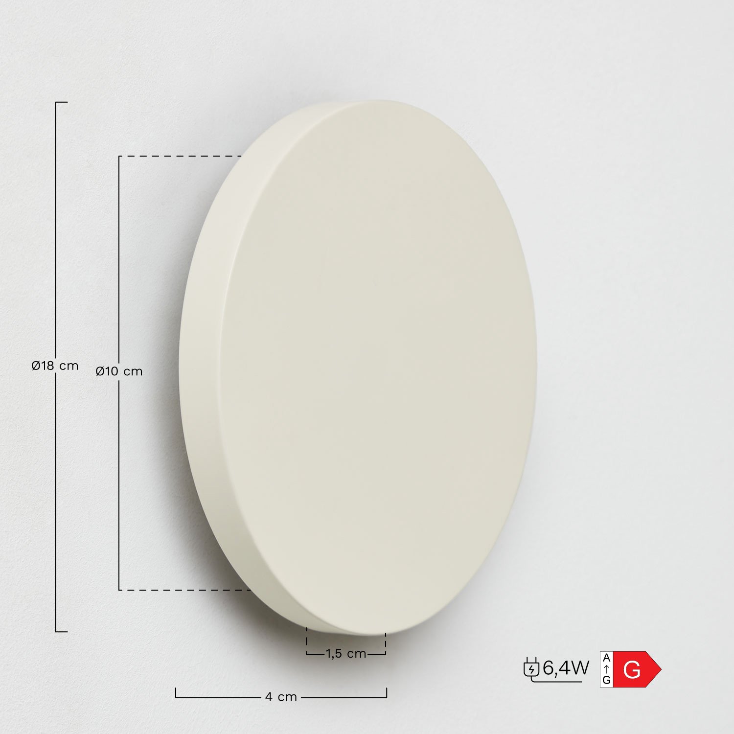 Applique da parete per bagno a LED in acciaio inossidabile Arizona, MISURE