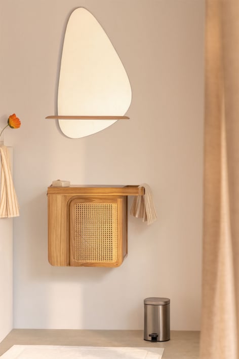 Set di mobili da bagno sospesi 60x40 cm in legno di teak Georgy - legno di teak