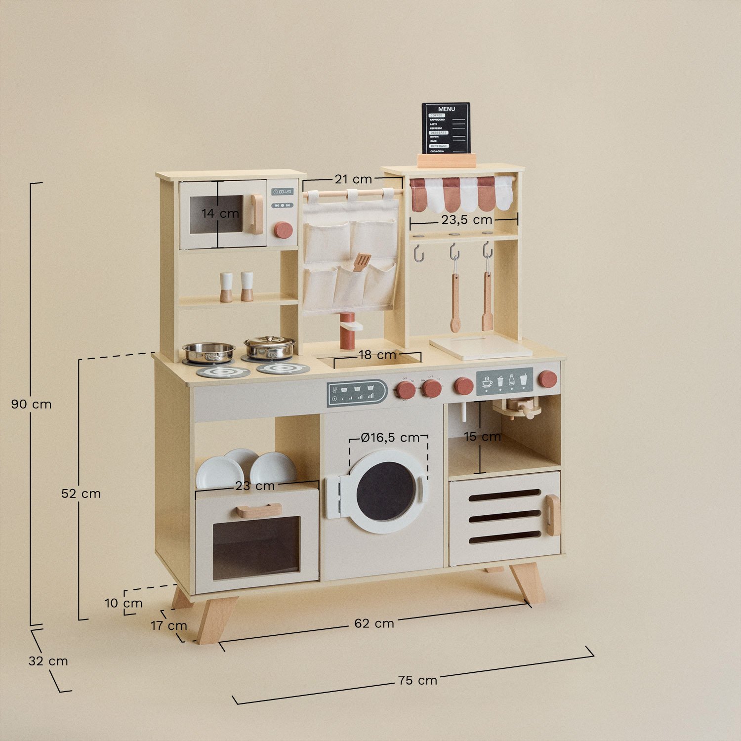 Cucina in legno Nannar Kids, MISURE