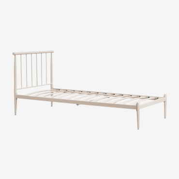 Letto In Ferro Amaia Tapioca Beige & 90 X 190 Cm - Sklum