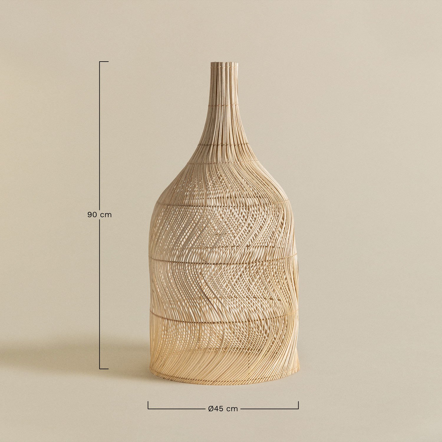 Paralume per lampada in rattan Embid, MISURE