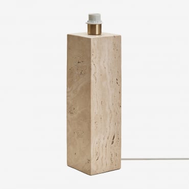 Base Per Lampada Da Tavolo In Travertino Davise Travertine - Sklum