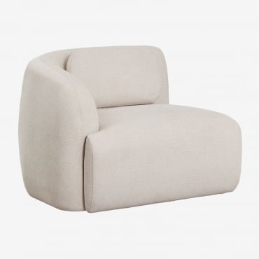 Modulo Angolare Sinistro Per Divano Modulare In Ciniglia Coquette Ciniglia Beige Crema - Sklum