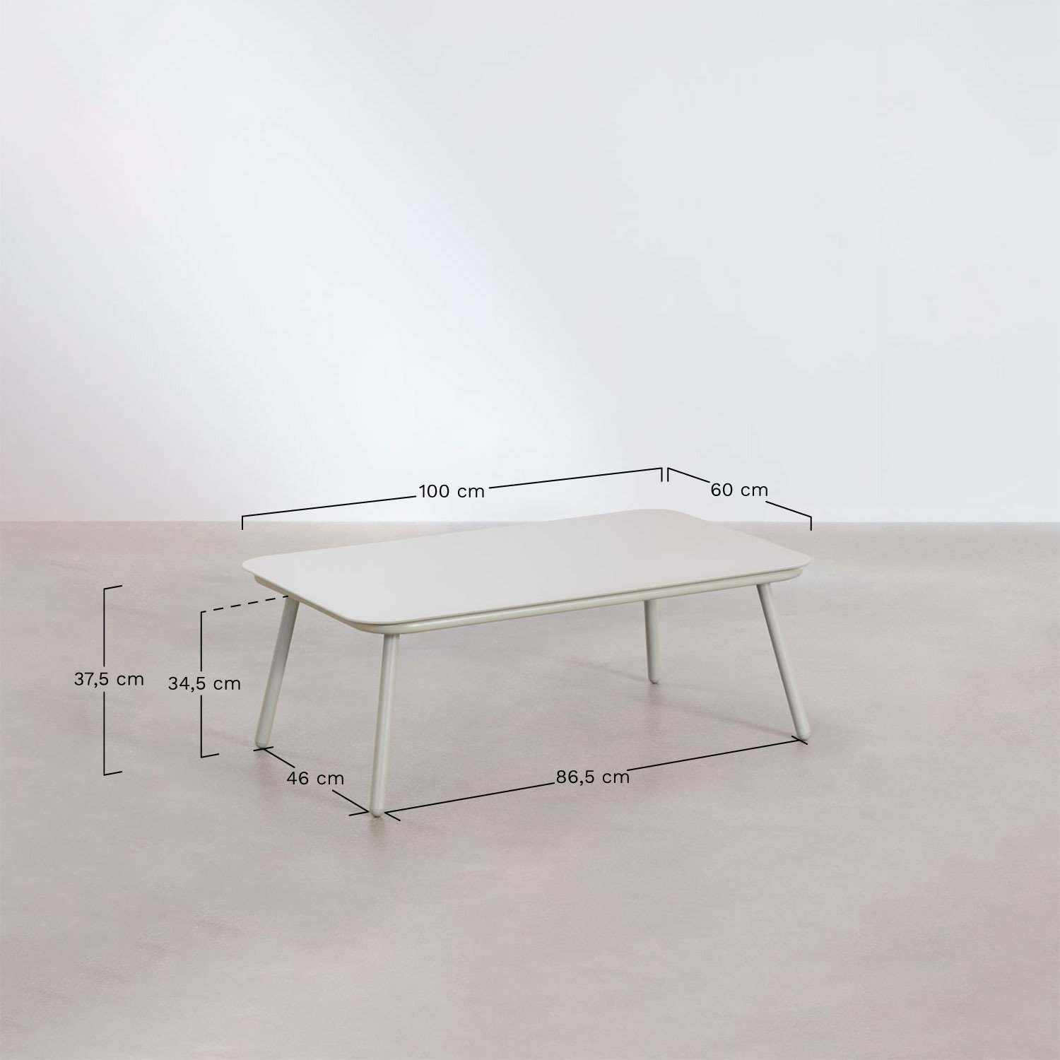 Set da giardino con divano 2 posti, 2 poltrone e tavolini in alluminio e corda intrecciata Arhiza     , MISURE