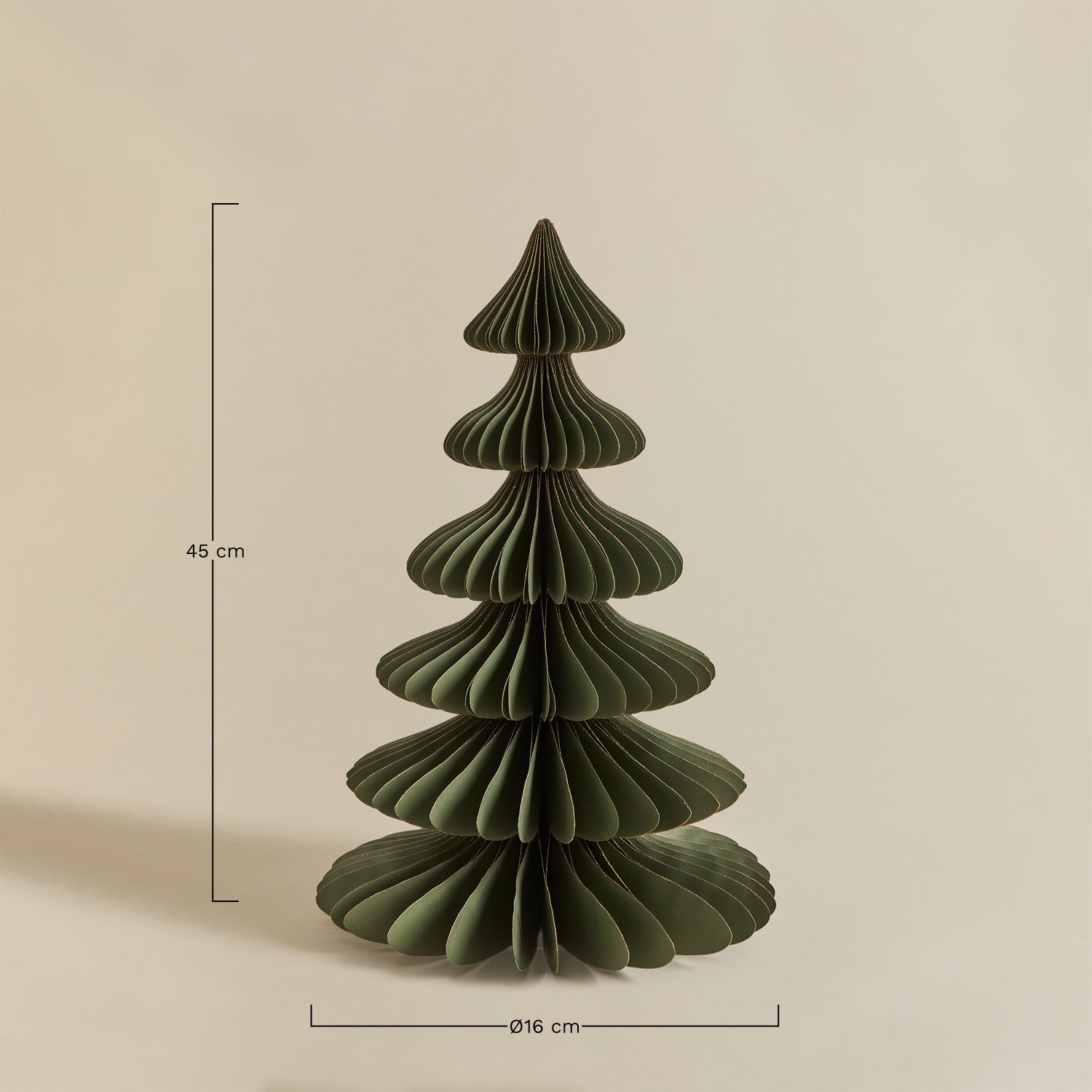 Albero di Natale in carta Navira, MISURE