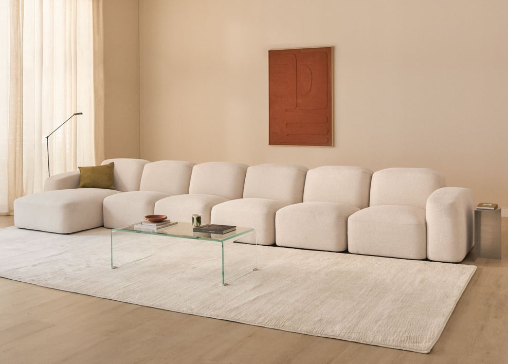 Divano modulare Bastian Chaise Longue Sinistra a 6 pezzi