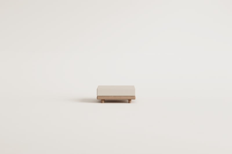 Pouf da giardino 100x80 cm in acacia Edrien