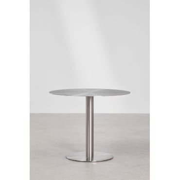 Tavolo Da Giardino Rotondo In Acciaio Inox Xiren Ø120 Cm - Sklum