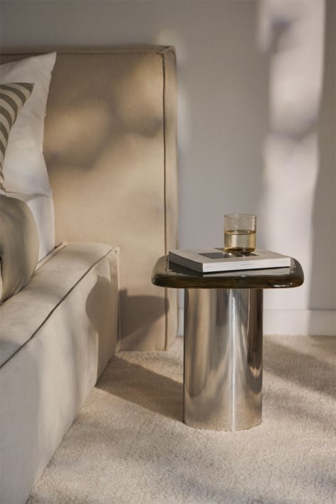 Square bedside table 40x40 cm Merieines - Verde Militare Chiaro