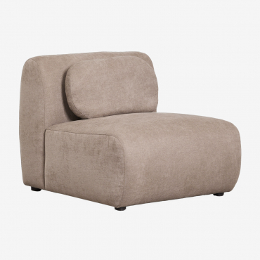 Modulo Centrale Per Divano Modulare In Ciniglia Coquette Ciniglia Marrone Grano - Sklum