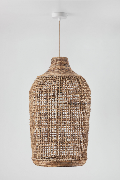 Lampada a sospensione da soffitto Arantxa - Naturale - Bianco